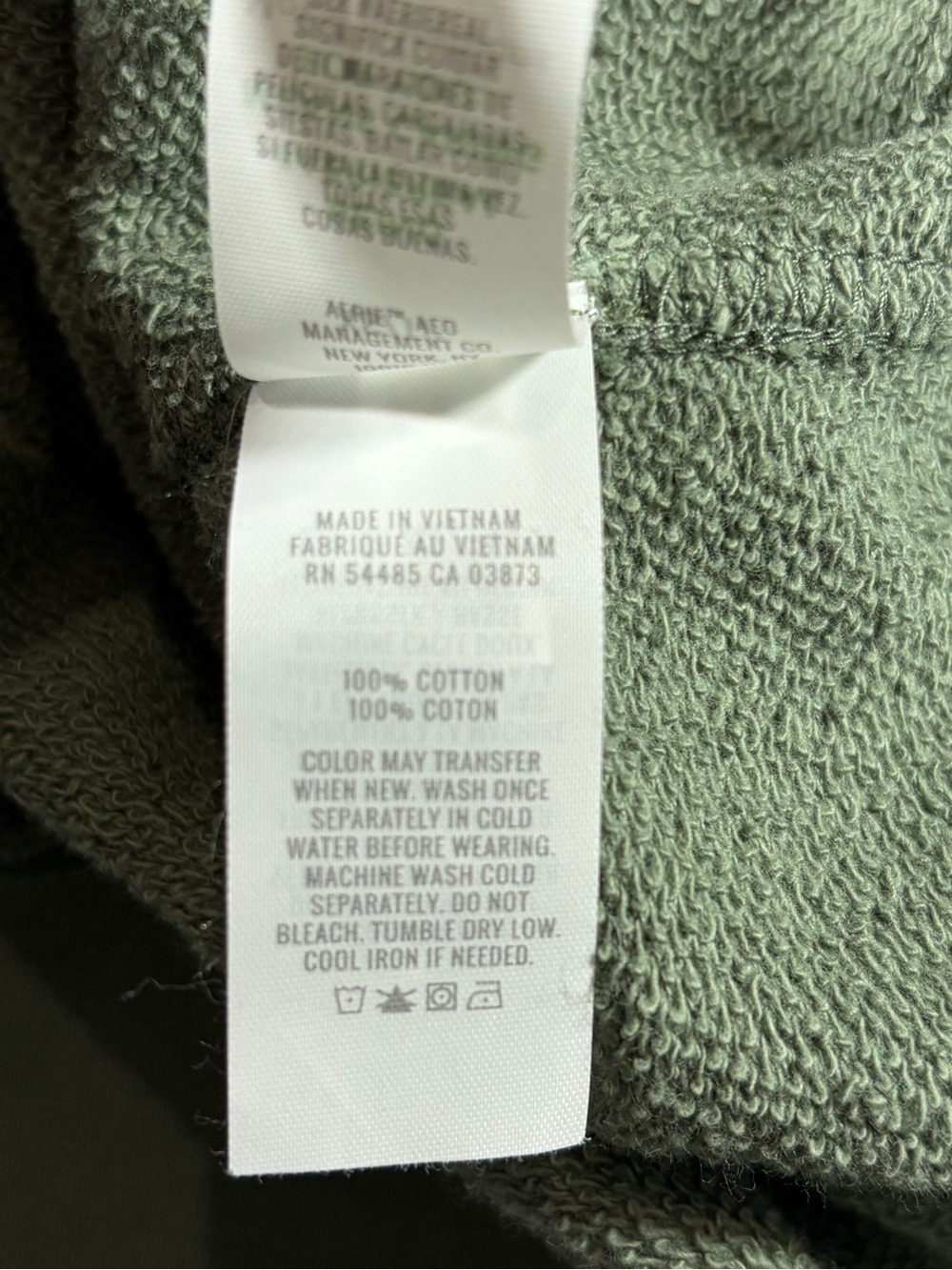 aerie Green Kangaroo Pocket Pullover Sweatshirt (XS) - Picture 8 of 8